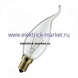 Foton Лампа свеча на ветру прозрачная DECOR С35 FLAME CL 25W E14 (230V) 