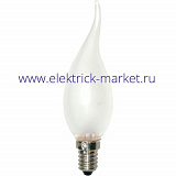Foton Лампа свеча на ветру матовая DECOR С35 FLAME FR 60W E14  (230V)