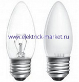 Osram Лампа накаливания Classic B FR 40W 230V E27 (свеча матовая d=35 l=100)