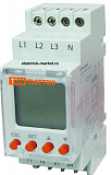 TDM Реле напряжения 3ф серии РН 12-3х400/230В (LCD-дисплей, 1нр+1нз-контакты)
