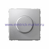 Systeme Electric ArtGallery Алюминий Светорегулятор (диммер) повор-нажим, LED, RC, 400Вт, механизм GAL000323