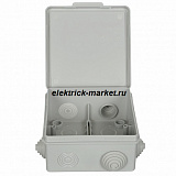 TDM Распаячная коробка с крышкой 100х100х55 мм IP54, 8 входов, инд. штрих-код