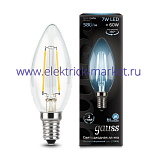 Gauss Лампа Filament Свеча 7W 580lm 4100К Е14 LED