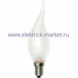Foton Лампа свеча на ветру матовая DECOR С35 FLAME FR 40W E14  (230V)
