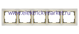Werkel Snabb Рамка на 5 постов WL03-Frame-05-ivory-GD Слоновая кость/Золото