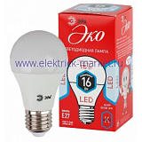 Лампы СВЕТОДИОДНЫЕ ЭКО ECO LED A60-16W-840-E27  ЭРА (диод, груша, 16Вт, нейтр, E27)