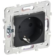 Розетка SKANDY 16А с заземл. защ. шторки безвинт. крепл. SK-R06G графит IEK SK-R14-16-1-K53