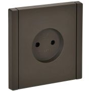 Розетка 1-м СП FORTE&PIANO FP318 10А без заземл. без защ. шторок винт. крепл. сер. IEK FP-R10-10-K03