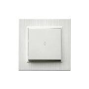 Выключатель проходной 1-клав. Karea LINE STAR жемчуж. Makel 86100005