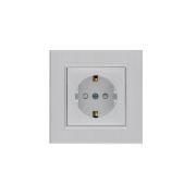 Розетка 1-м Karea LINE STAR с заземл. жемчуж. Makel 86100028