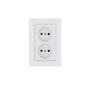 Розетка 2-я Karea RIZZ без заземл. бел. Makel 88001017