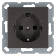 Розетка 1-м Shuko 16А IP20 с заземл. защ. шторки механизм мокко Jasmart G5501Z