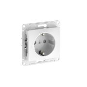 Розетка Glossa 16А с заземл. защ. шторки быстрозажим. клем. механизм бел. SE GSL000145S