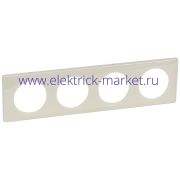 Legrand Celiane2 Слоновая кость глянец Рамка 4-ая (2+2+2+2 мод)