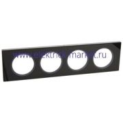 Legrand Celiane Черное стекло Рамка 4-ая