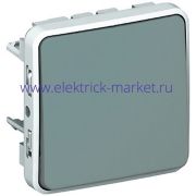 Legrand Plexo Серый Мех Переключатель 1-клавишный перекрестный IP55