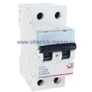 Legrand TX3 Автоматический выключатель 2P 63A (С) 6000