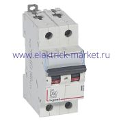 Legrand DX3 6000 Автоматический выключатель 10кА 2P 230/400В 50А 2 мод (D)