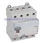 Legrand DX3 УЗО 4P 25А AC 500мА N справа
