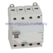 Legrand DX3 УЗО 4P 40А AC 100мА N справа