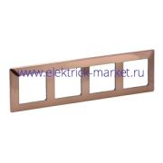 Legrand Valena LIFE Медь Рамка 4-ая