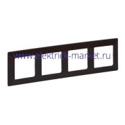 Legrand Valena LIFE Темное дерево Рамка 4-ая