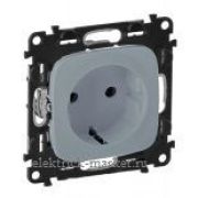 Legrand Valena Allure Розетка с заземлением автоматические клеммы Алюминий