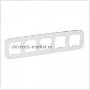 Legrad Valena Allure Рамка 5 постов Белое стекло