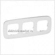 Legrand Valena Allure Рамка 3 поста Белое стекло