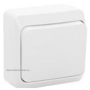 Systeme Electric Этюд Выключатель одноклавишный 10АХ открытая установка Белый BA10-001B