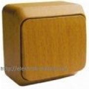 Systeme Electric Этюд Переключатель одноклавишный 10АХ открытая установка Бук BA10-004T