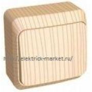 Systeme Electric Этюд Выключатель одноклавишный 10АХ открытая установка Сосна BA10-001D