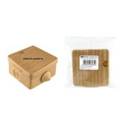 TDM Распаячная коробка ОП 65х65х50мм, крышка, Сосна, IP54, 4вх. инд. штрихкод