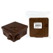 TDM Распаячная коробка ОП 100х100х55мм, крышка, Бук, IP54, 8вх. инд. штрихкод