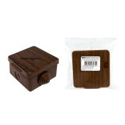 TDM Распаячная коробка ОП 65х65х50мм, крышка, Бук, IP54, 4вх. инд. штрихкод