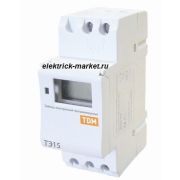 TDM Таймер электронный на din-рейку ТЭ15-1мин/7дн-16on/off-16А-DIN