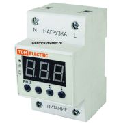 TDM Реле напряжения 1ф серии РН 2 63А-220В (LED-дисплей)