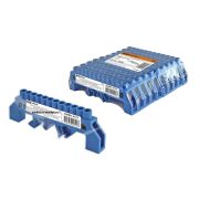 TDM Шина «N» нулевая в изоляторе на DIN-рейку 8x12 мм 12 групп инд. стикер