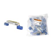 TDM Шина «N» нулевая 6х9 мм на двух угл. изоляторах 8 групп инд. стикер