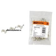 TDM Скоба 14мм плоская пластиковая (50шт)