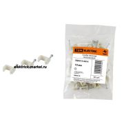 TDM Скоба 10мм плоская пластиковая (50шт)