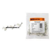 TDM Скоба 6мм плоская пластиковая (50шт)