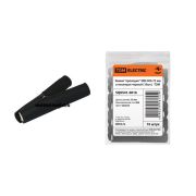 TDM Зажим «крокодил» ЗКИ 30А 75мм в изоляции Черный (10шт)