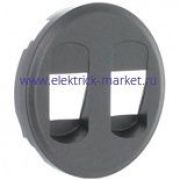 Legrand Celiane2 Графит Накладка аудиорозетки 2-ой