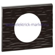 Legrand Celiane2 Corian Черный рифленый Рамка 1-я (2 мод)