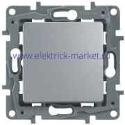 Legrand Etika Алюм Переключатель промежуточный 1-клавишный, винт. клеммы, 10AX, 250 В 672409