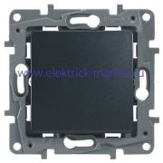 Legrand Etika Антрацит Выключатель 1-клавишный, авт.клеммы, 10AX, 250 В 672601