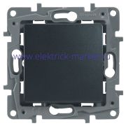 Legrand Etika Антрацит Переключатель 1-клавишный, авт.клеммы, 10 AX, 250 В 672605