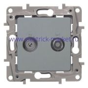 Legrand Etika Алюм Розетка Розетка TV/SAT 2-х кабельная 672457