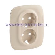 Legrand Valena Allure Лицевая панель для двойной силовой розетки 2х2К+З Слоновая кость